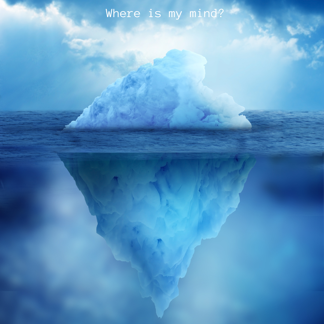 Eisberg im Wasser als Symbol für das Wach- und Unterbewusstsein und das Graben nach verborgenen Kernglaubenssätzen im ThetaHealing® Grabe tiefer Seminar